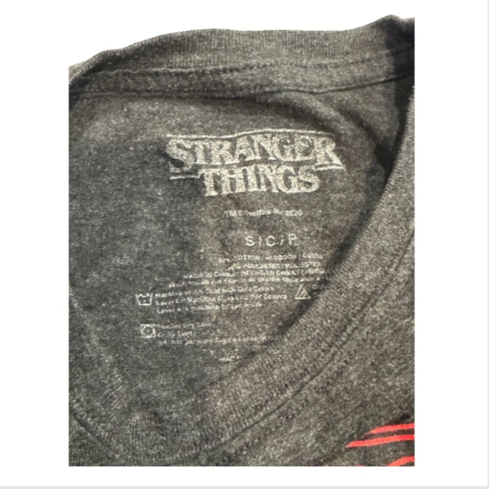 Gray And Red Stranger Things Basic Graphic Tee - image 2
